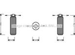 Ava PRD028 Essiccatore, Climatizzatore Oe 94457314300 Compatibile Con 911