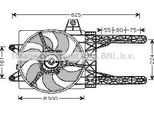 Ava FT7285 Ventola Radiatore Oe 46427347 Compatibile Con Punto, Lanc Y