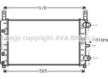 Ava FDA2117 Radiatore Motore Oe 89FB8005AE Compatibile Con Fiesta