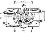 Ava FT7556 Ventola Radiatore Oe 46737732 Compatibile Con Doblo