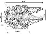 Ava FT7595 Ventola Radiatore Oe 51833973 Compatibile Con Doblo, Ducato