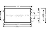 Ava FT5219 Condensatore, Climatizzatore Oe 46524503 Compatibile Con Punto