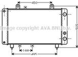 Ava PE2081 Radiatore Motore Oe 1300G0 Compatibile Con C25, Ducato, J5