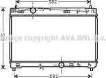 Ava TO2489 Radiatore Motore Oe 1640021310 Compatibile Con Yaris