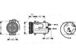 Ava AIAK177 Compressore Climatizzatore Oe 8D0260805F Compatibile Con A4 8D, A6 4B, Passat 3B