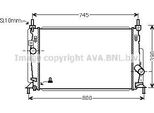 Ava MZ2237 Radiatore Motore Oe LF8B1520Y Compatibile Con 3