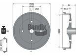 Bendix Braking BDM1001 Tamburo Del Freno Oe 113501615G Compatibile Con Kaefer