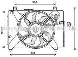 Ava HY7536 Ventola Radiatore Oe 253801E350 Compatibile Con Accent