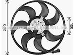 Ava OL7737 Ventola Radiatore Oe 13207167 Compatibile Con Astra H, Astra (A04), Zafira