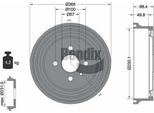 Bendix Braking BDM1045 Tamburo Del Freno Oe 568063 Compatibile Con Astra F, Astra G, Combo, Vectra