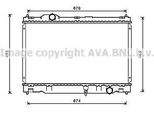 Ava TO2669 Radiatore Motore Oe 1640031390 Compatibile Con Gs