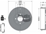Bendix Braking BDM1074 Tamburo Del Freno Oe 51901443 Compatibile Con Grande Punto, Punto, Adam, Corsa D, Corsa E