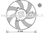 Ava VN7527 Ventola Radiatore Oe 6K0959455B Compatibile Con Cordoba, Ibiza, Inca, Caddy, Polo 6V