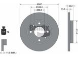 Bendix Braking BDS1021 Disco Freno Oe 169014 Compatibile Con Xsara, 206
