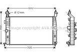 Ava OL2583 Radiatore Motore Oe 13303637 Compatibile Con Meriva