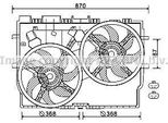 Ava FT7583 Ventola Radiatore Oe 1342689080 Compatibile Con Ducato