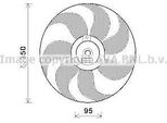 Ava VN7511 Ventola Radiatore Oe 6N0959455D Compatibile Con Alhambra, Arosa, Lupo, Polo 6N, Polo Playa, Sharan