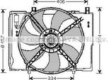 Ava MS7504 Ventola Radiatore Oe 0005401688 Compatibile Con Classe C, Clk, Classe E, Slk