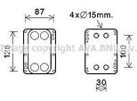 Ava RT3631 Radiatore Olio Motore Oe 8200507878 Compatibile Con Espace, Scenic, Koleos, Laguna, Latitude, Megane, Trafic, Vel Satis