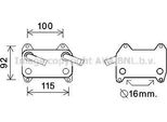 Ava VO3155 Radiatore Olio Motore Oe 30637079 Compatibile Con S40, V40