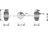 Ava CND164 Essiccatore, Climatizzatore Oe 6455Q7 Compatibile Con Evasion, Jumpy, Scudo, Ulysse, Zeta, 806, Expert