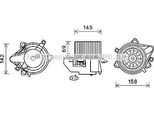 Ava FT8419 Motore Ventilatore Riscaldamento Oe 77362485 Compatibile Con Idea, Musa, Ypsilon