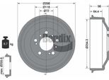 Bendix Braking BDM1013 Tamburo Del Freno Oe 4389374 Compatibile Con C25, Jumper, Ducato, Boxer, J5