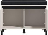 Dmora Mobile Da Ingresso Force 80X40X57H Cm Bianco Crema, Un Ripiano 2 Ante