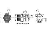 Ava OLK438 Compressore Climatizzatore Oe 13124751 Compatibile Con Astra H, Zafira
