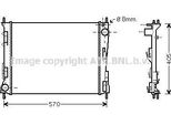 Ava RTA2374 Radiatore Motore Oe 8200369307 Compatibile Con Twingo, Wind