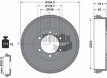 Bendix Braking BDM1114 Tamburo Del Freno Oe 424310K120 Compatibile Con Hilux