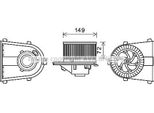 Ava AI8378 Motore Ventilatore Riscaldamento Oe 1J1819021 Compatibile Con A3 8L, Tt, Arosa, Cordoba, Leon, Toledo, Octavia, Bora, Golf Iv, Lupo, New Beetle, Polo 6N, Polo 6V, Polo Playa