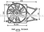 Ava OL7544 Ventola Radiatore Oe 1314538 Compatibile Con Zafira