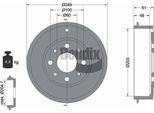 Bendix Braking BDM1076 Tamburo Del Freno Oe 51827488 Compatibile Con Grande Punto, Punto, Adam, Corsa D