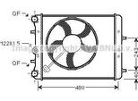 Ava SAA2013 Radiatore Motore Oe 6Q0121201BT Compatibile Con Cordoba, Ibiza, Toledo, Fabia, Rapid, Roomster, Fox, Polo 9N, Polo 6R
