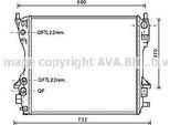 Ava JR2049 Radiatore Motore Oe C2D26048 Compatibile Con Xf, Xj