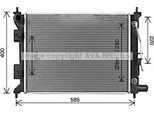 Ava HY2493 Radiatore Motore Oe 25310C8050 Compatibile Con I20