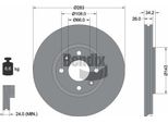 Bendix Braking BDS1001 Disco Freno Oe 1606401480 Compatibile Con Berlingo, C3, C4, C4Er, C5, DS3, DS4, DS5, Xsara, Corsa F, Crossland X, 1007, 2008, 206, 207, 208, 3008, 307, 308, 5008, Partner