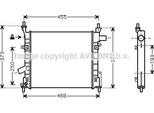 Ava FD2372 Radiatore Motore Oe 1218735 Compatibile Con Ka
