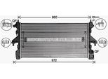 Ava CN2322 Radiatore Motore Oe 1613996180 Compatibile Con Jumper, Boxer