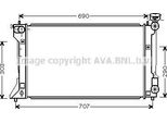 Ava TO2333 Radiatore Motore Oe 164000H180 Compatibile Con Avensis