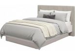 Dmora Letto Matrimoniale Caprezzo Grigio Tortora, Testiera Imbottita Effetto Velluto Dimensione Materasso 160X200 Cm