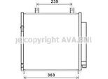 Ava MT5251D Condensatore, Climatizzatore Oe 7812A229 Compatibile Con Mirage