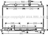 Ava HYA2177 Radiatore Motore Oe 253101E150 Compatibile Con Accent