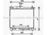 Ava HY2454 Radiatore Motore Oe 253100X170 Compatibile Con I10