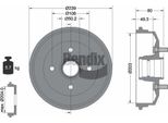 Bendix Braking BDM1039 Tamburo Freno Oe 1011288 Compatibile Con Escort, Fiesta, Ka, Puma