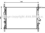 Ava FDA2589 Radiatore Motore Oe 1494933 Compatibile Con Transit