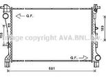 Ava FT2420 Radiatore Motore Oe 51888085 Compatibile Con 500L