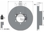 Bendix Braking BDS1535 Disco Freno Oe 435120K090 Compatibile Con Hilux