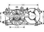 Ava FT7573 Ventola Radiatore Oe 51755589 Compatibile Con Doblo